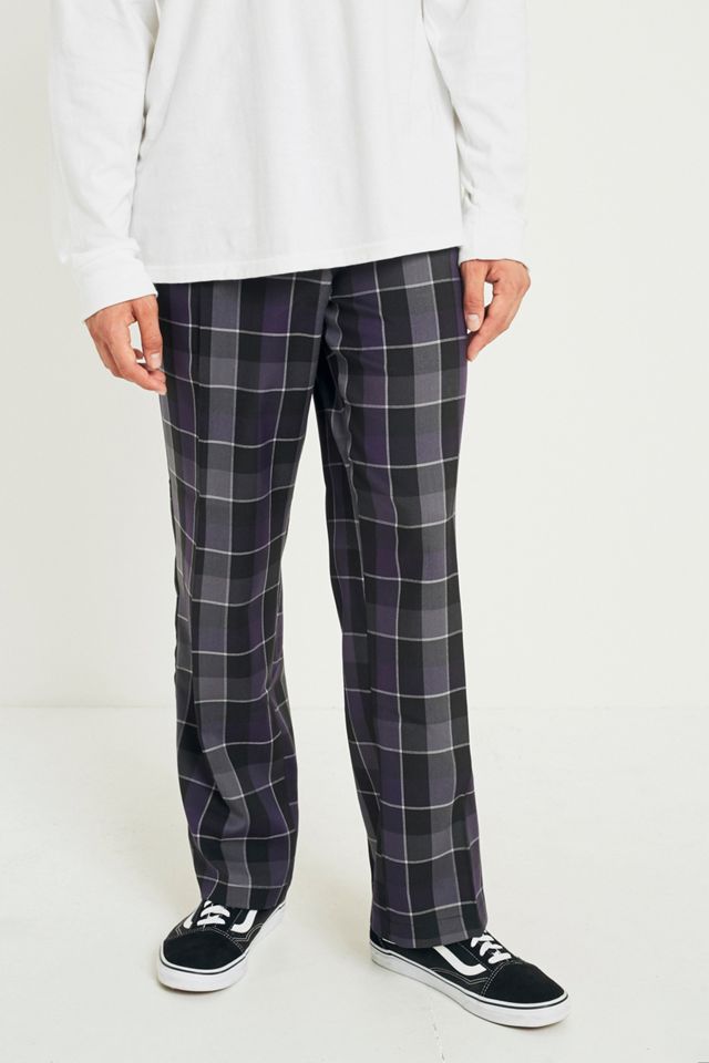 Urban Renewal Vintage Re-Made Purple and White Checked Trousers #4