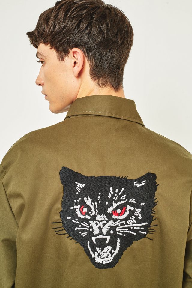 Urban Renewal Surplus Khaki Embroidered Worker Jacket #1