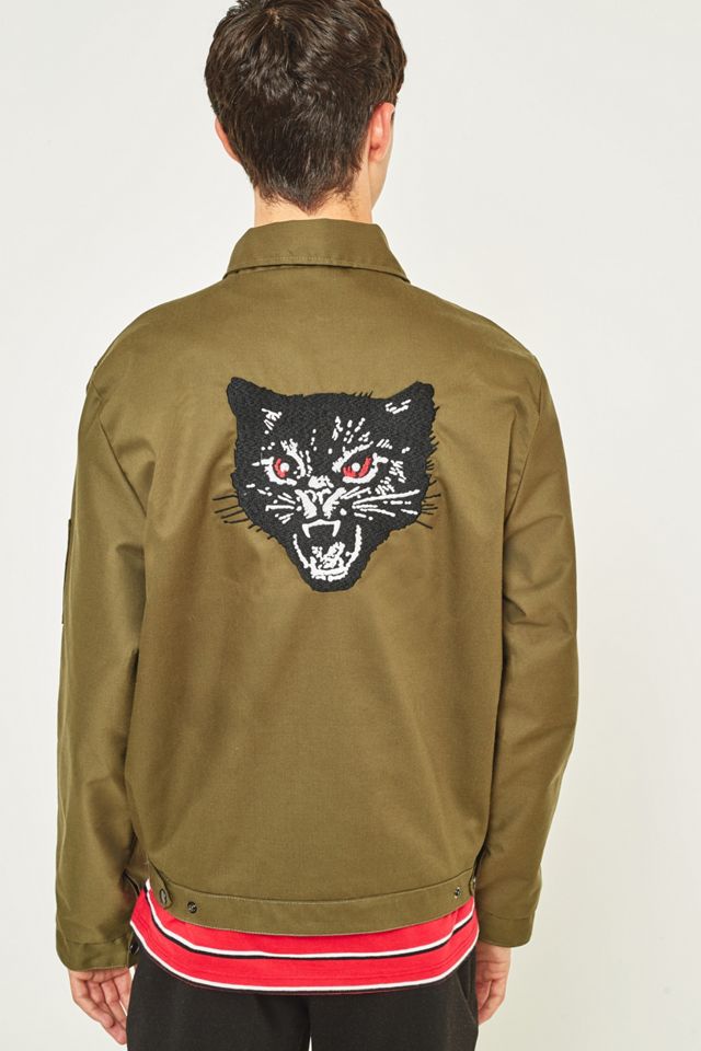Urban Renewal Surplus Khaki Embroidered Worker Jacket #3