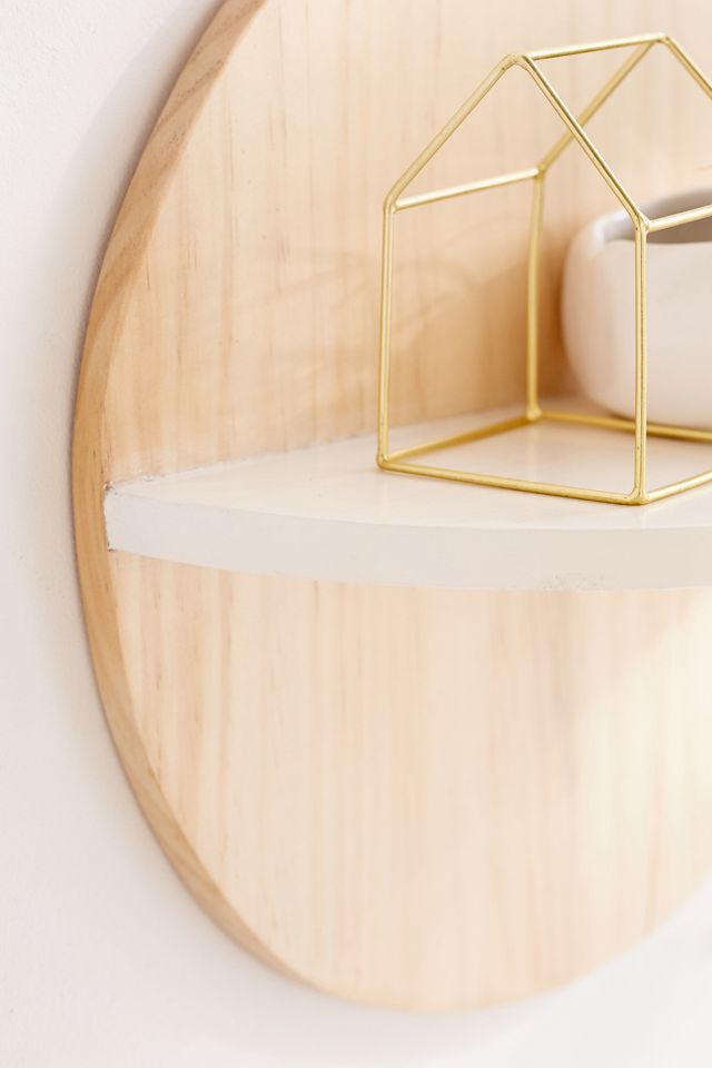 Calista Circle Wooden Shelf #2