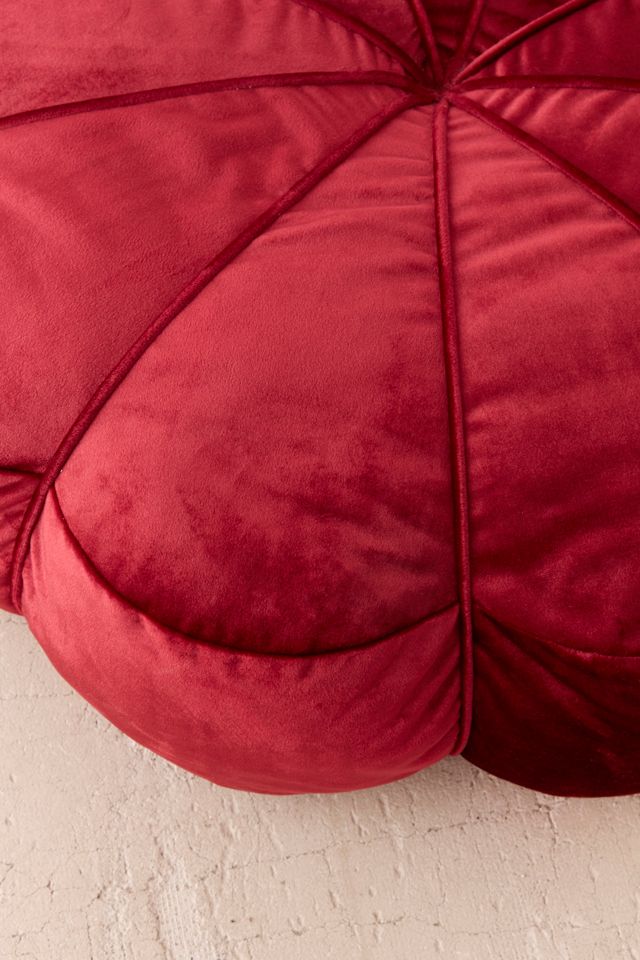 Clarice Velvet Maroon Floor Pillow #3