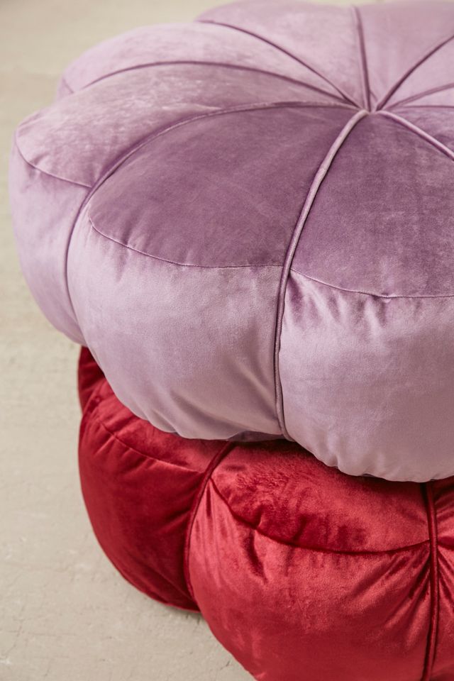 Clarice Velvet Maroon Floor Pillow #5