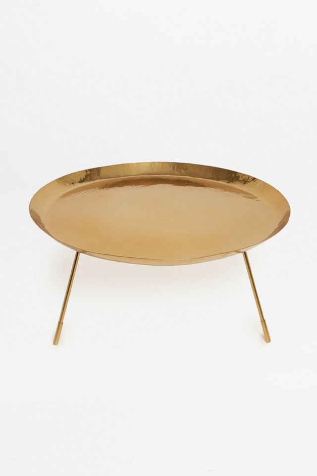 Large Beaten Metal Coffee Table #1