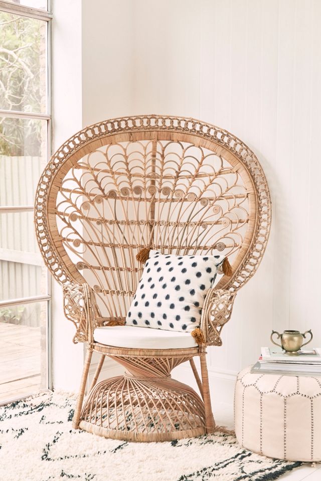 Peacock Rattan Chair Urban Outfitters UK