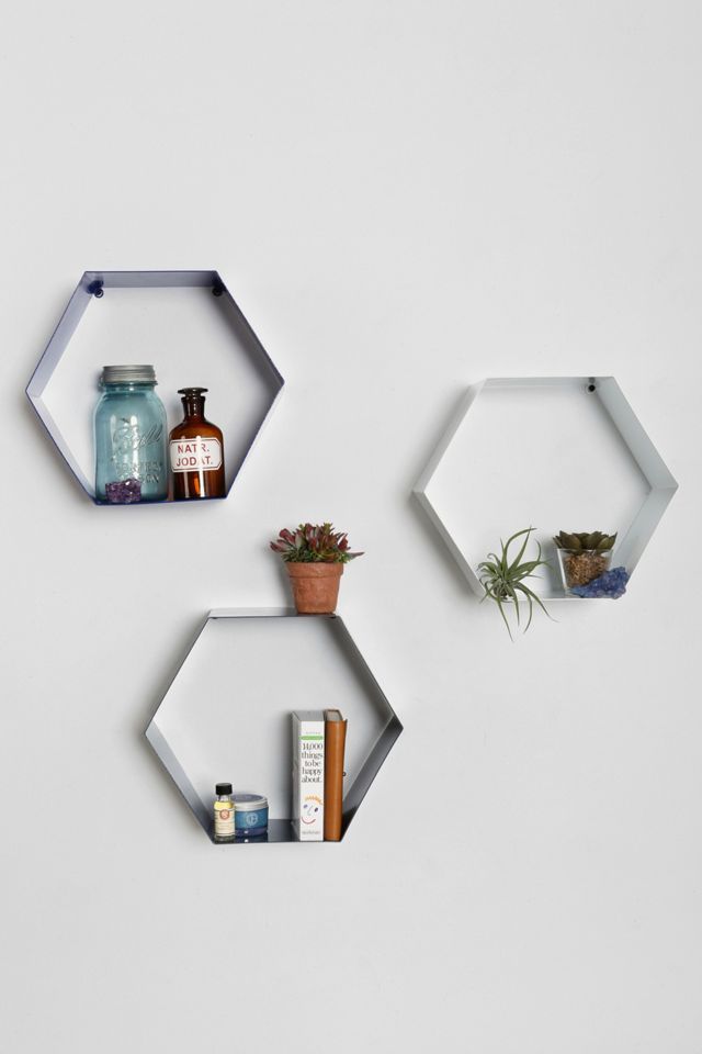 Hexagon Shelf in Grey #1
