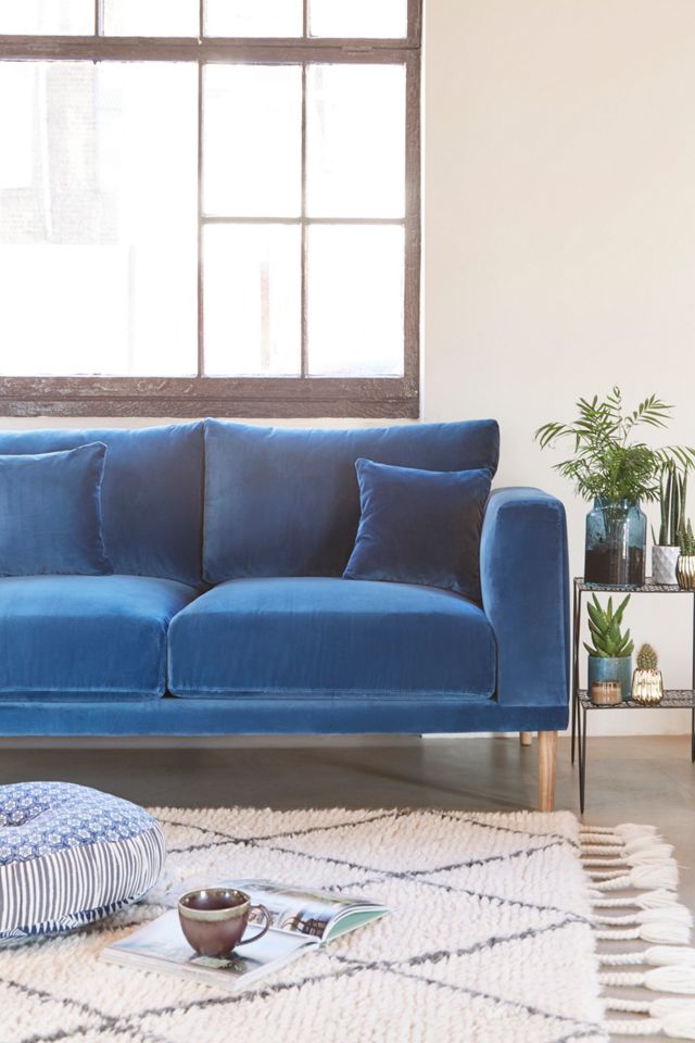 Urban outfitters velvet sofa discount