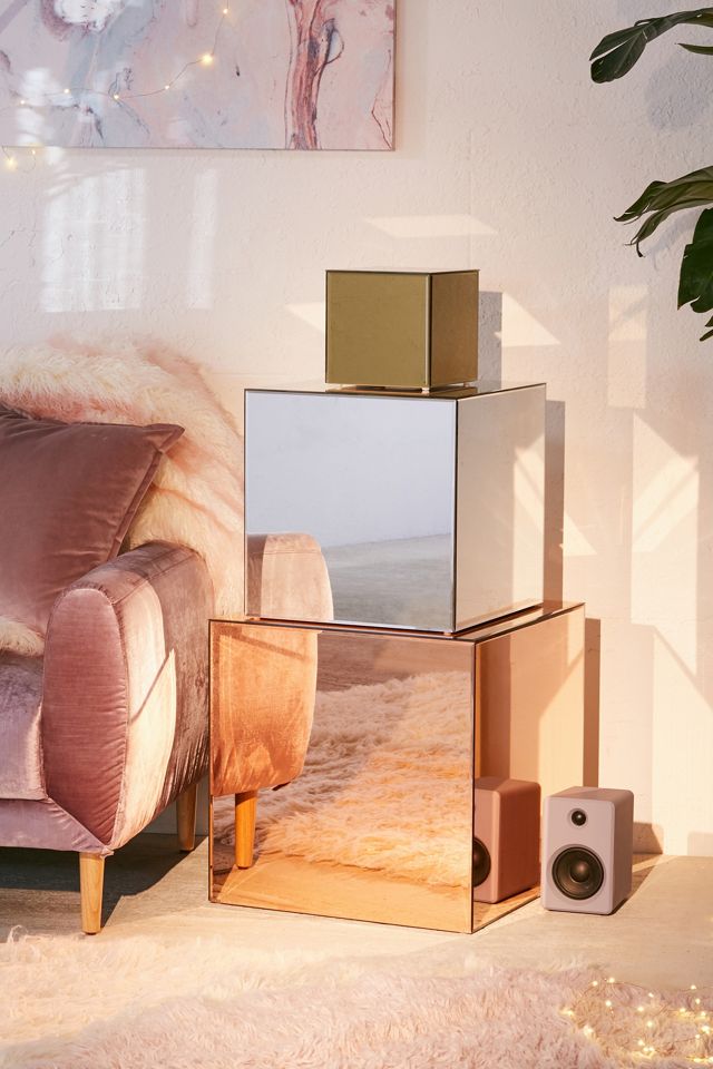 Silver Mirrored Cube #1