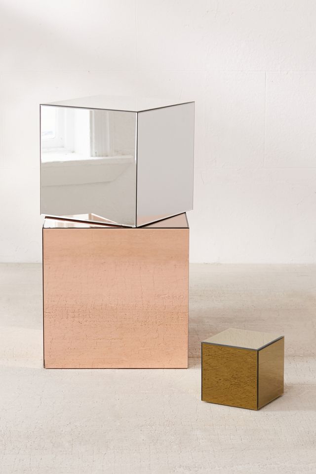Silver Mirrored Cube #4