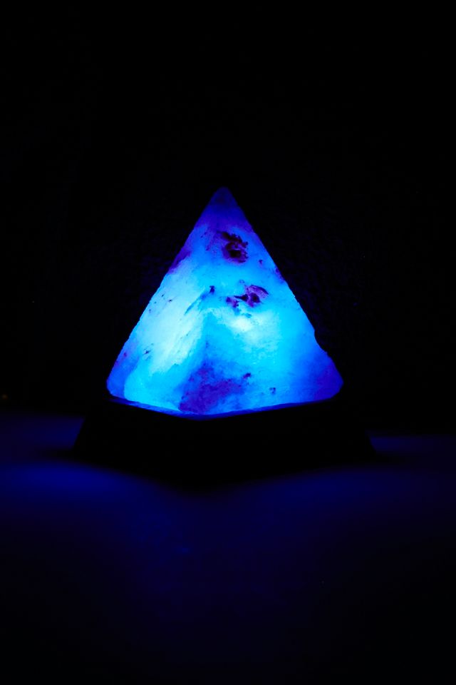 Pyramid Salt Rock Desk Lamp #1