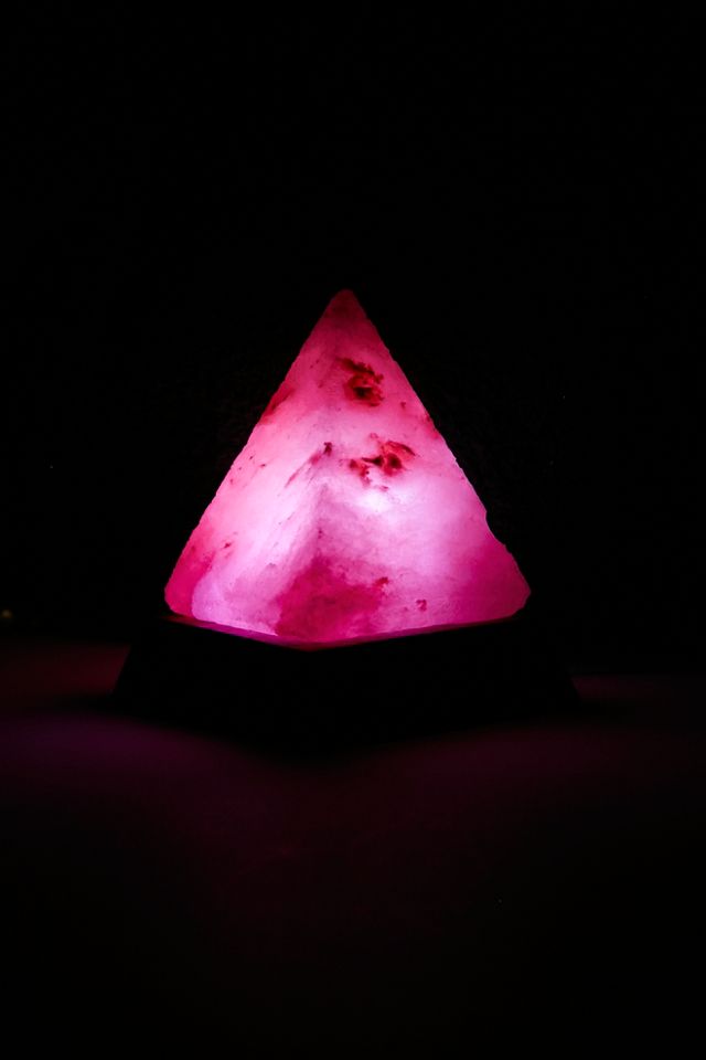 Pyramid Salt Rock Desk Lamp #4