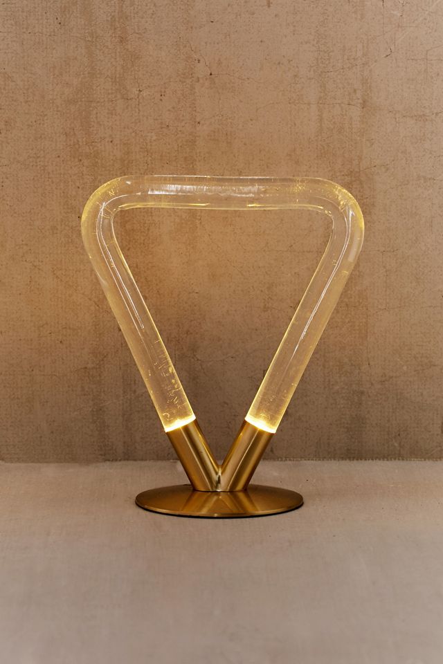 Helios Acrylic Triangle Table Lamp #1