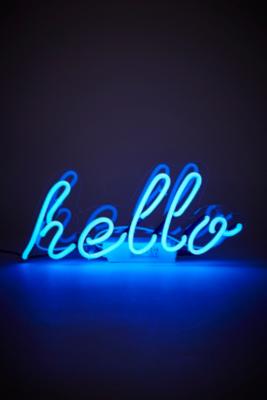 Neon Hello Light | Urban Outfitters UK