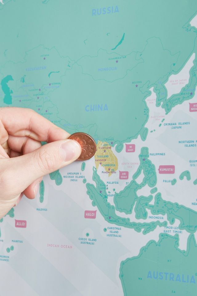 Neon Scratch Map Urban Outfitters DE