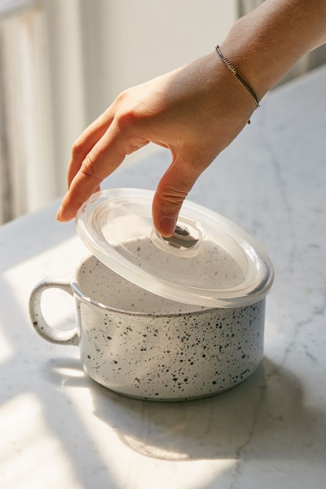 Speckled White Souper Mug #1
