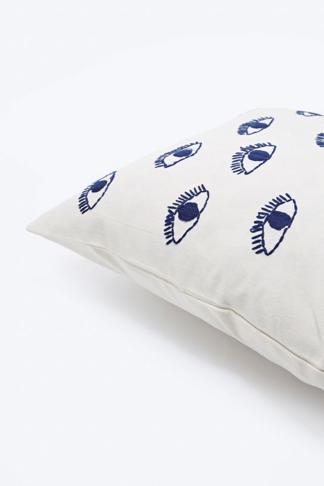 Embroidered Eyes Cushion Cover #1