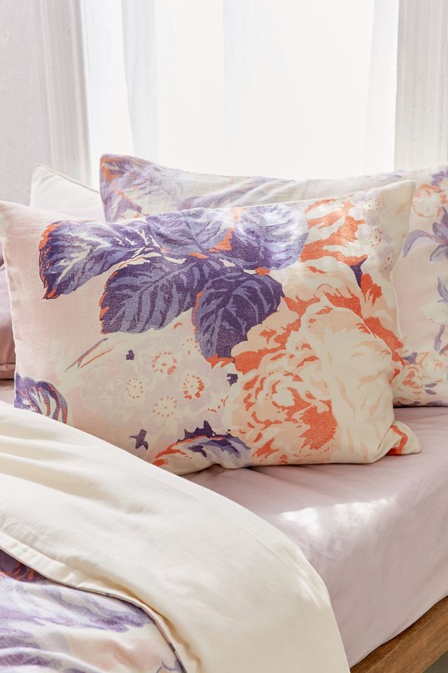 Premium Cabbage Rose Pillowcase Set Urban Outfitters UK