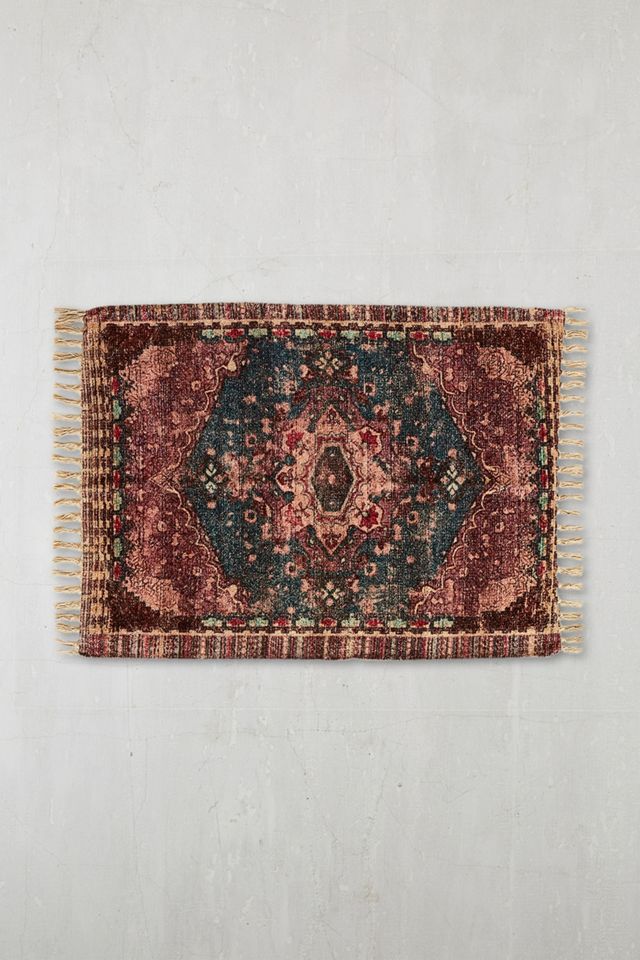 Zelda Kilim Púrpura Estampado Chenille 2x3 Alfombra #1