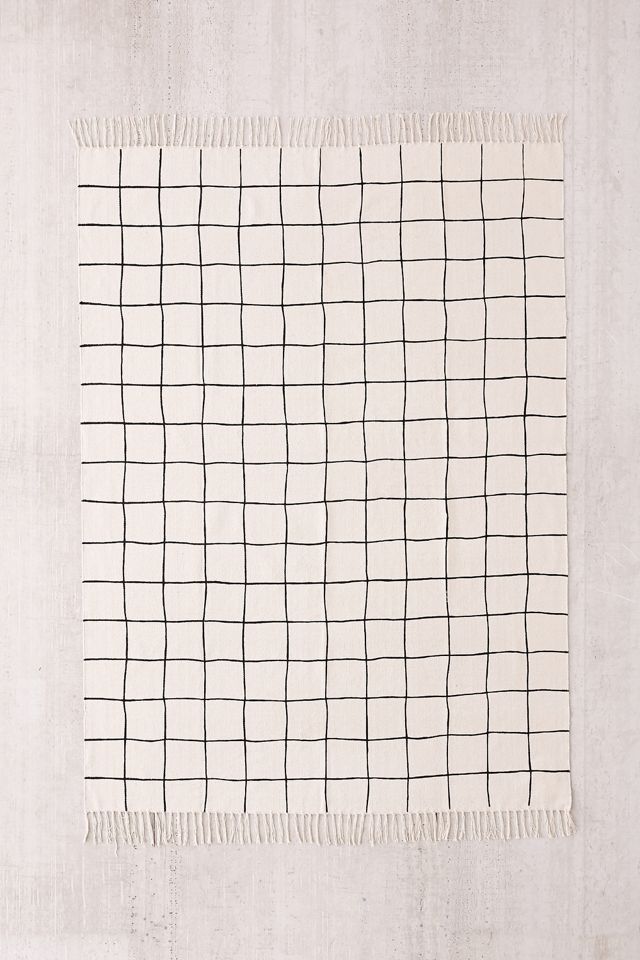 Wonky Grid 5x7 Printed Rug #1
