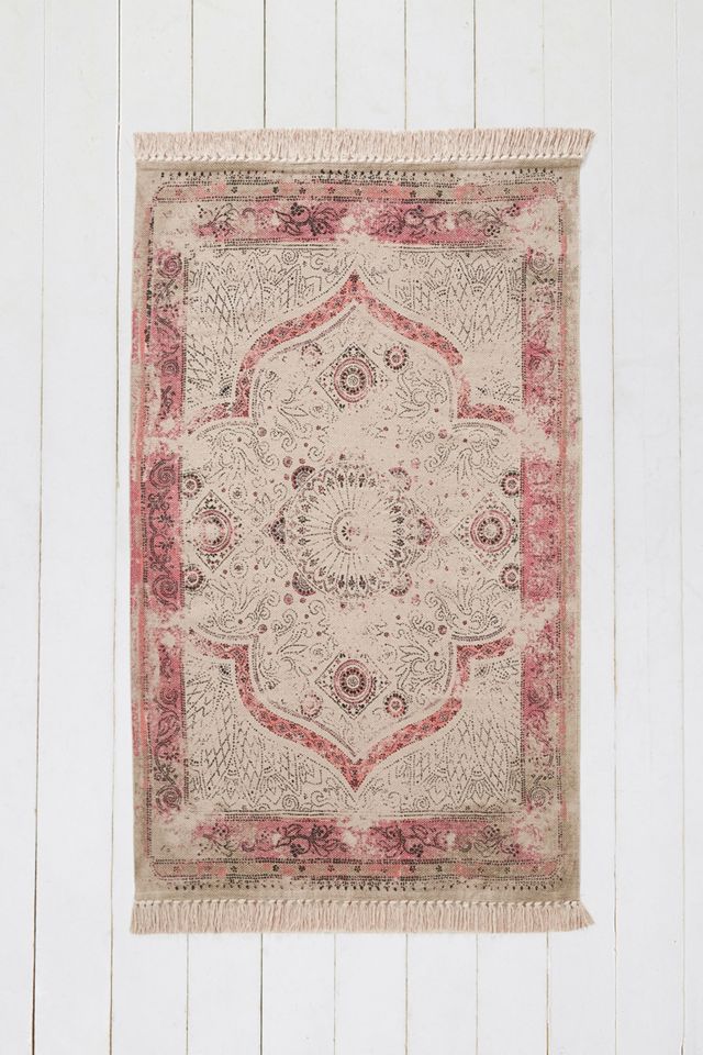 Iona Dotted Pink Medallion Print 3x5 Alfombra #2