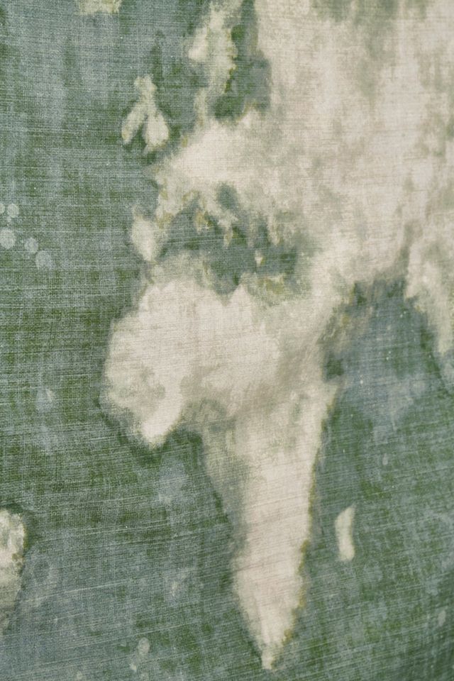 Bleached Map Tapestry #1