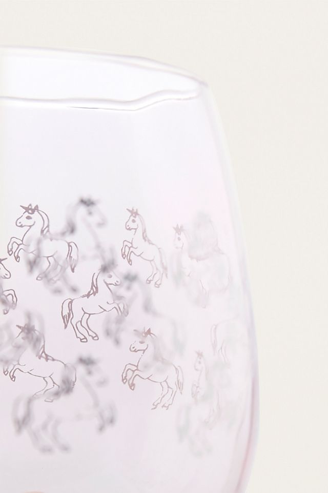 Unicorn Stemless Wine Glass Set #2