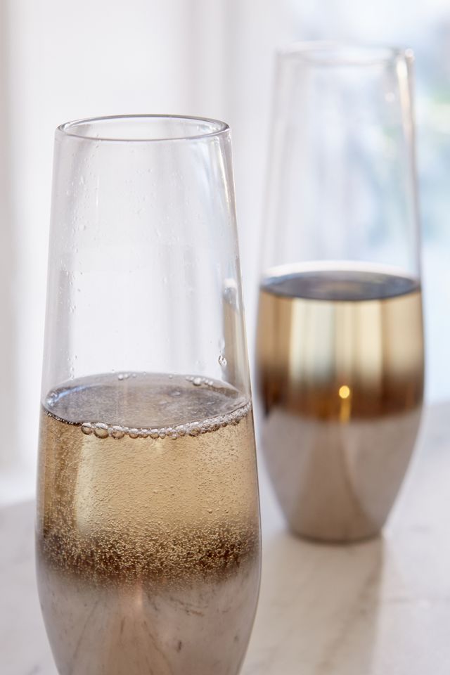 Ombre Stemless Champagne Flute Set #5