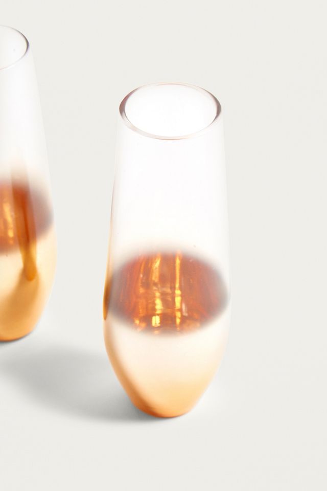 Ombre Stemless Champagne Flute Set #1