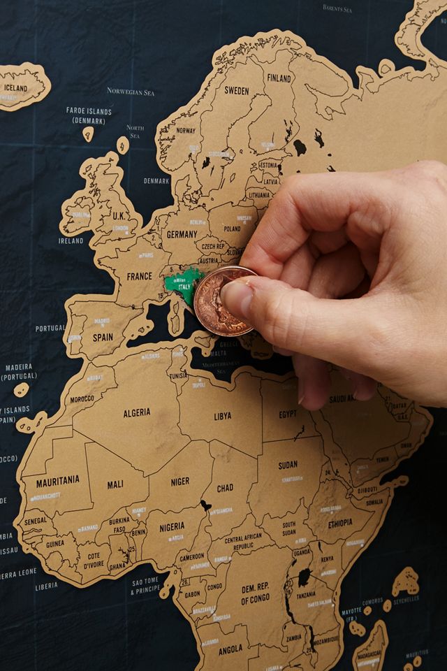 Deluxe Scratch Map | Urban Outfitters UK