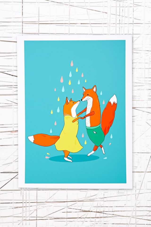 East End PrintsDancing Rain Wall Art Urban Outfitters UK