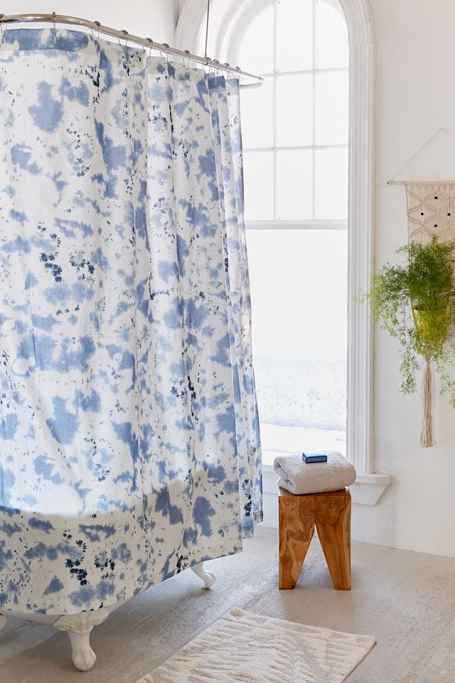 Kishi Shibori Dye Shower Curtain #1