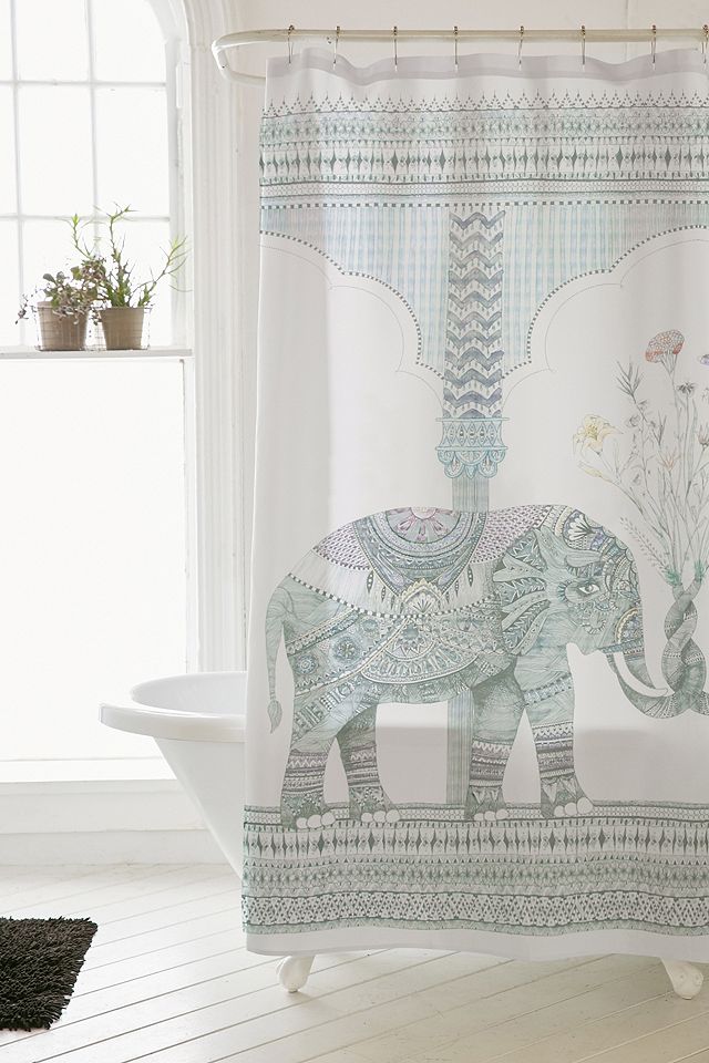 EUBTPA Elephant Shower Curtain Tropical African Large EUBTPA Elephant Shower Curtain Tropical African Large