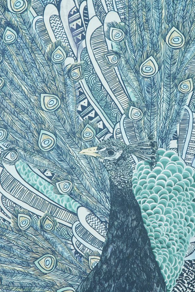 Illustrative Peacock Shower Curtain #1