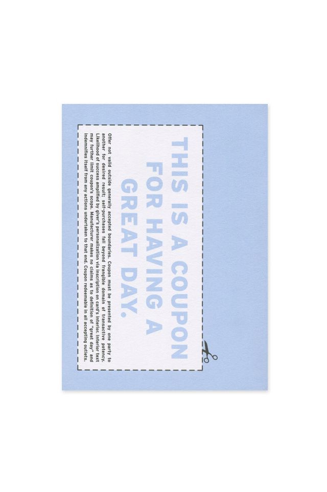 Great Day Coupon Card Urban Outfitters UK