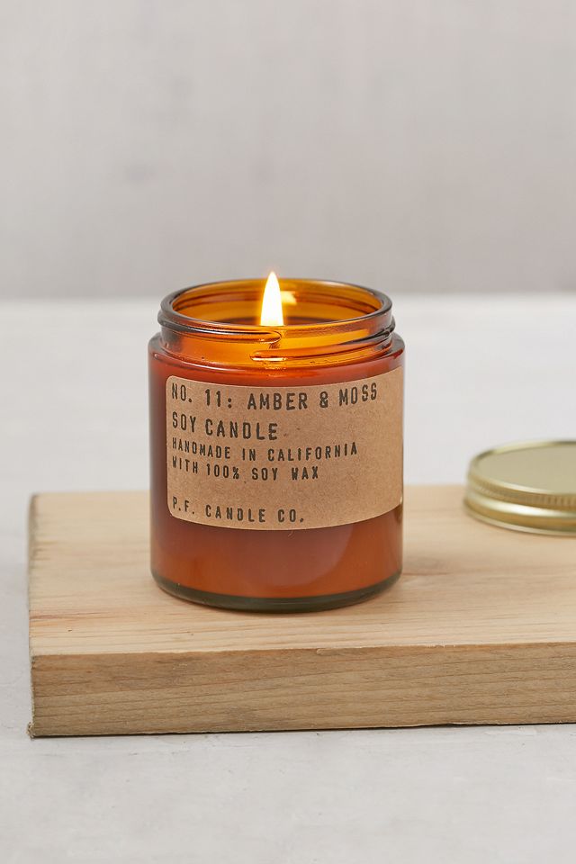 P.F. Candle Co. Amber & Moss Travel Jar Candle Urban Outfitters UK