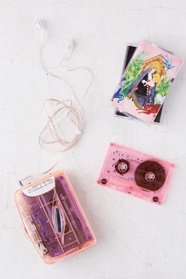Clear Pink Cassette Tape Player #1