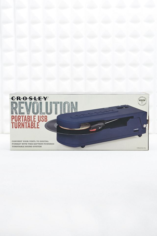 Crosley Revolution Portable Turntable in Navy Blue EU Plug | Urban
