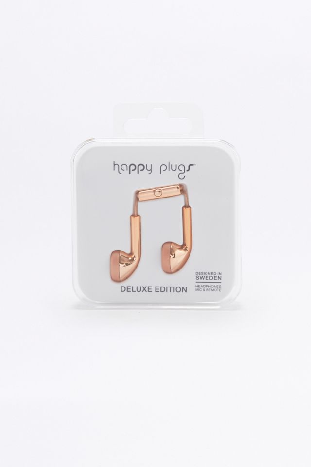 Happy Plugs Rose Gold Earbud Headphones