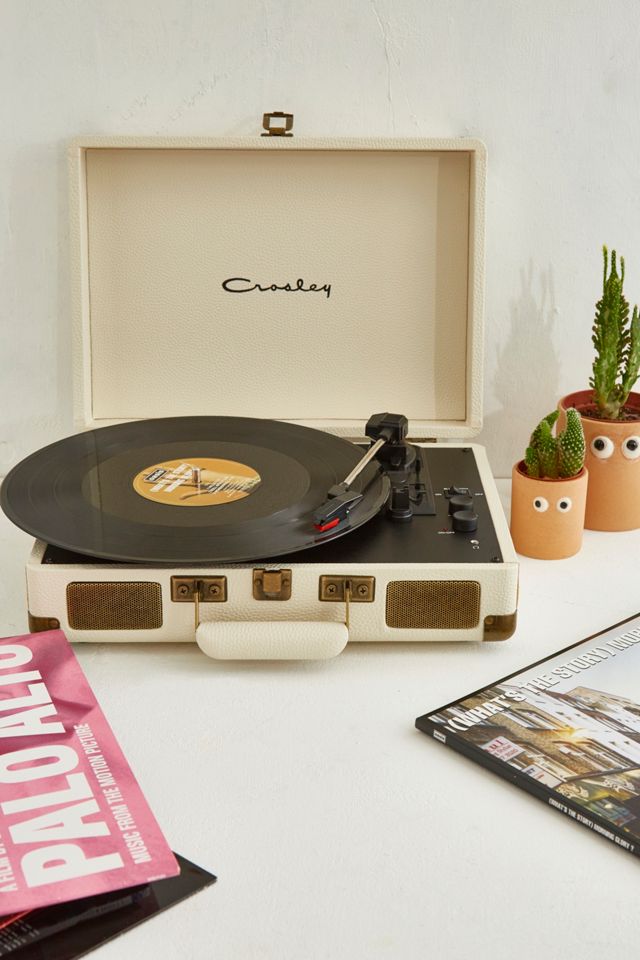 Crosley Cruiser Pebbled Cream Bluetooth Vinyl Record Player #1