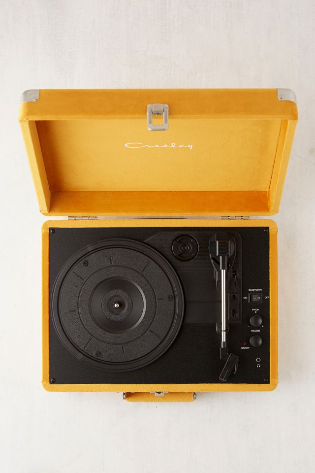 Crosley X UO Mustard Velvet Cruiser Bluetooth Vinyl Record Player #1