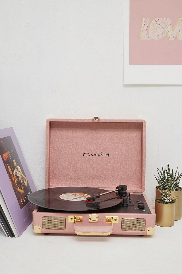 Crosley Cruiser Pebbled Pink Vinyl Record Player | Urban Crosley Cruiser Pebbled Pink Vinyl Record Player | Urban
