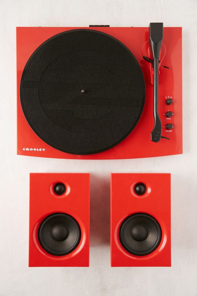 Crosley t100 store turntable with speakers