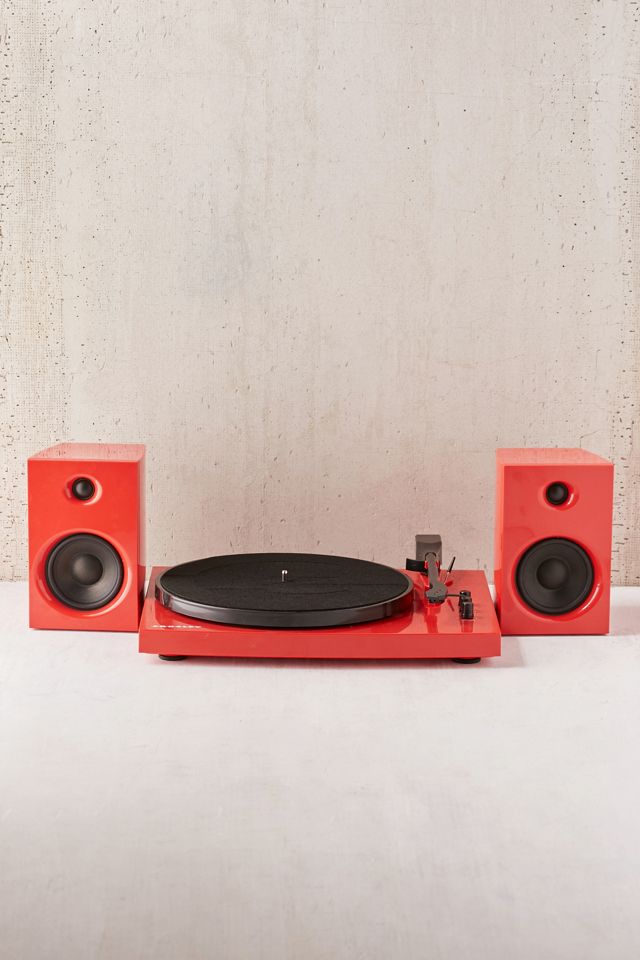 Crosley T100 Red Bluetooth Vinyl Record Player with Speakers