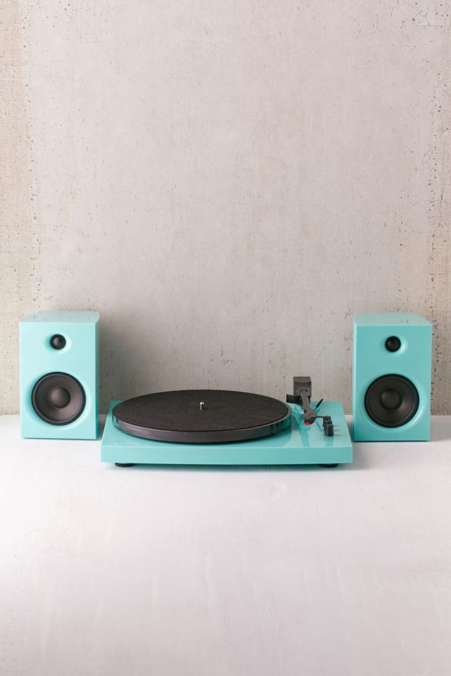Crosley T100 Turquoise Vinyl Record Player with Speakers #2