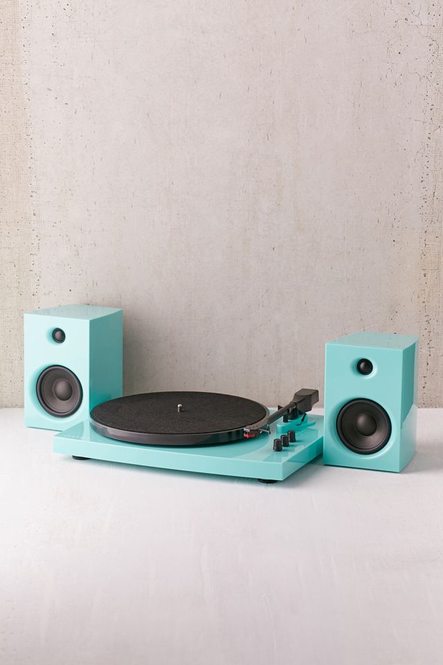 Crosley T100 Turquoise Vinyl Record Player with Speakers #3