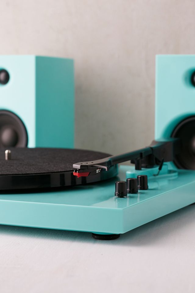 Crosley T100 Turquoise Vinyl Record Player with Speakers #4