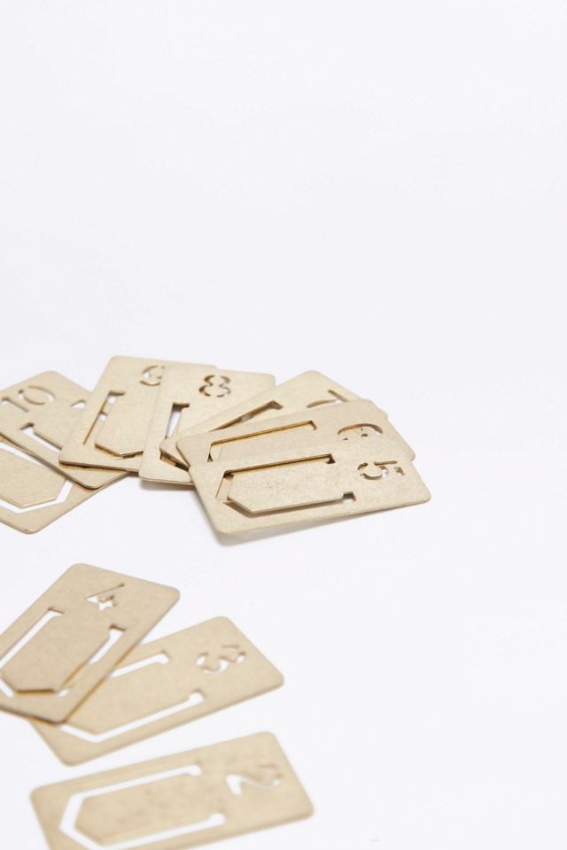 Midori Brass Number Clips