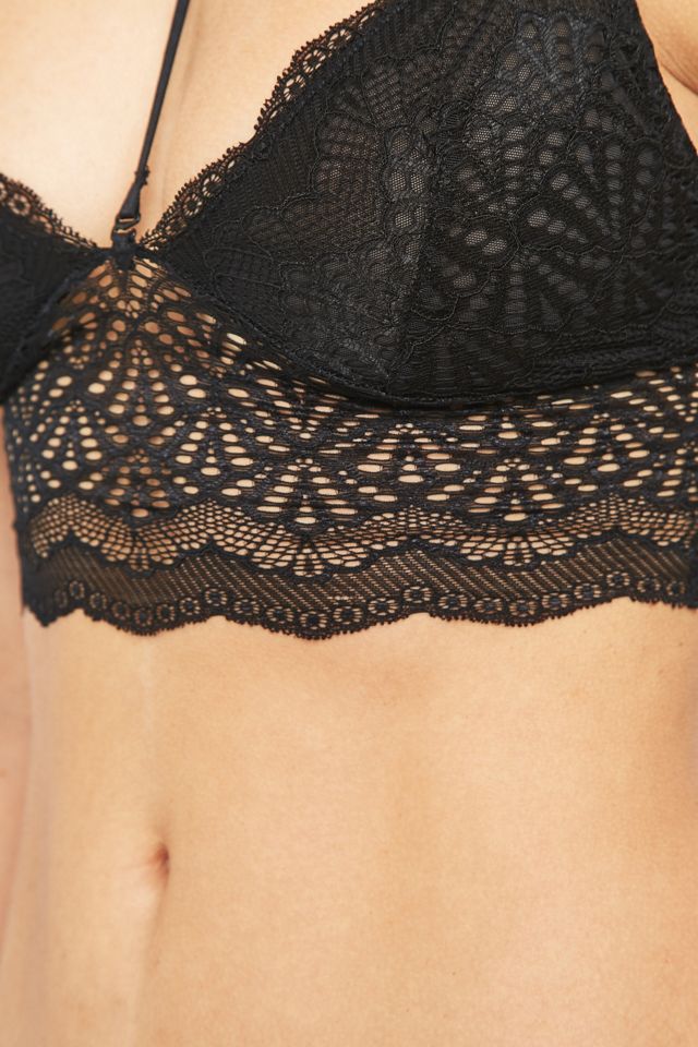 V-Front Black Lace Bralette #2