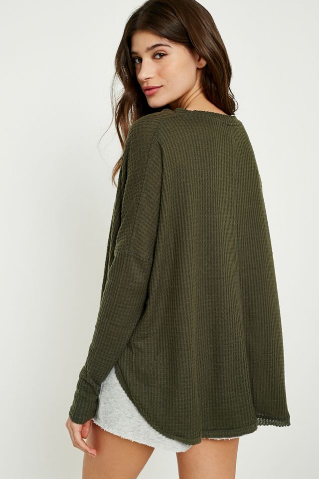 Out From Under Jojo Oversized Thermal Button-Front Top #2