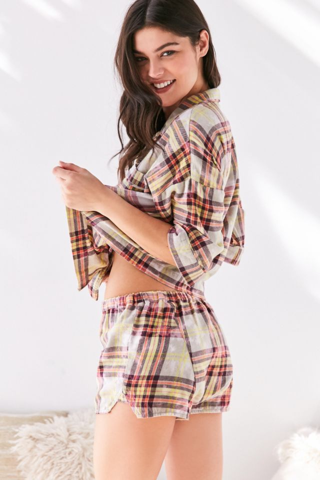 Plaid Pajama Shorts