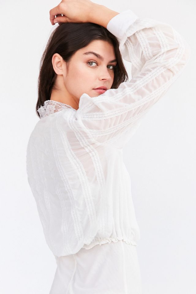 Out From Under Olivia White Blouse Bodysuit #2